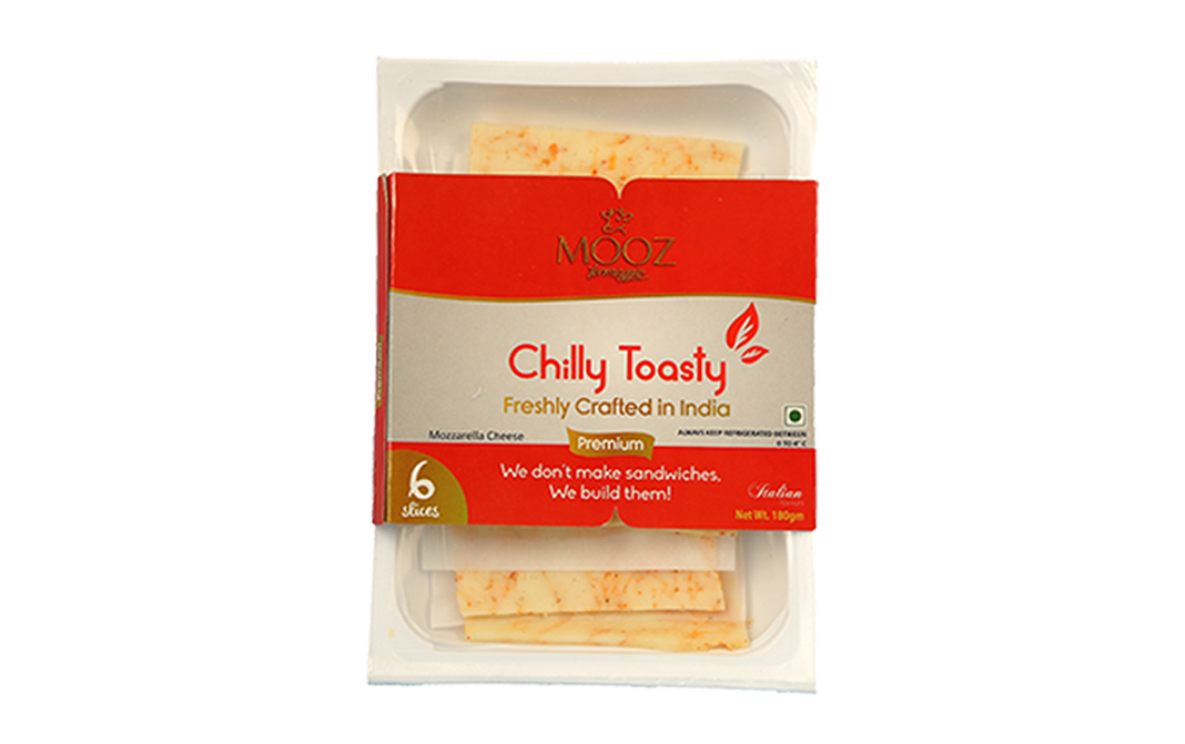 Mooz Chilly Toasty Toasty Mozzarella Cheese Premium   Pack  180 grams